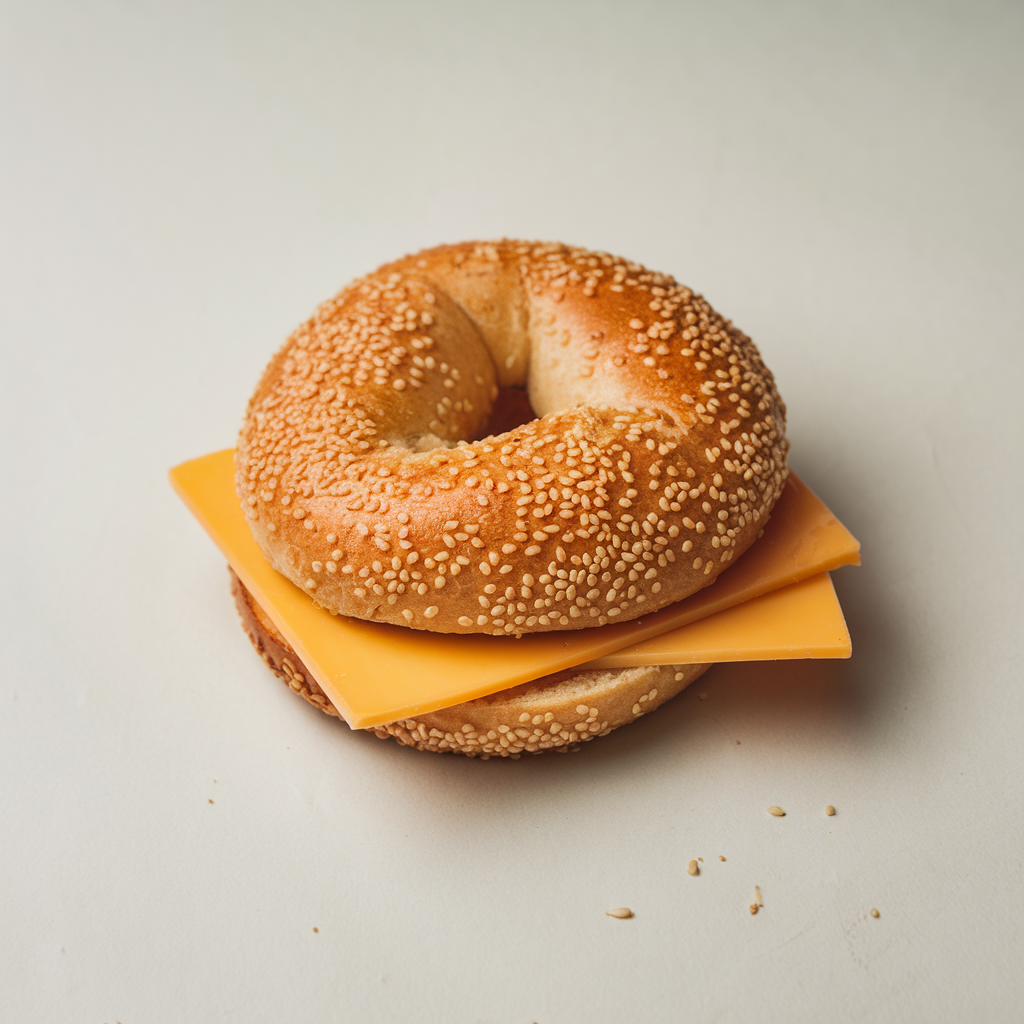 2 Slice Cheese Bagel Sandwich
