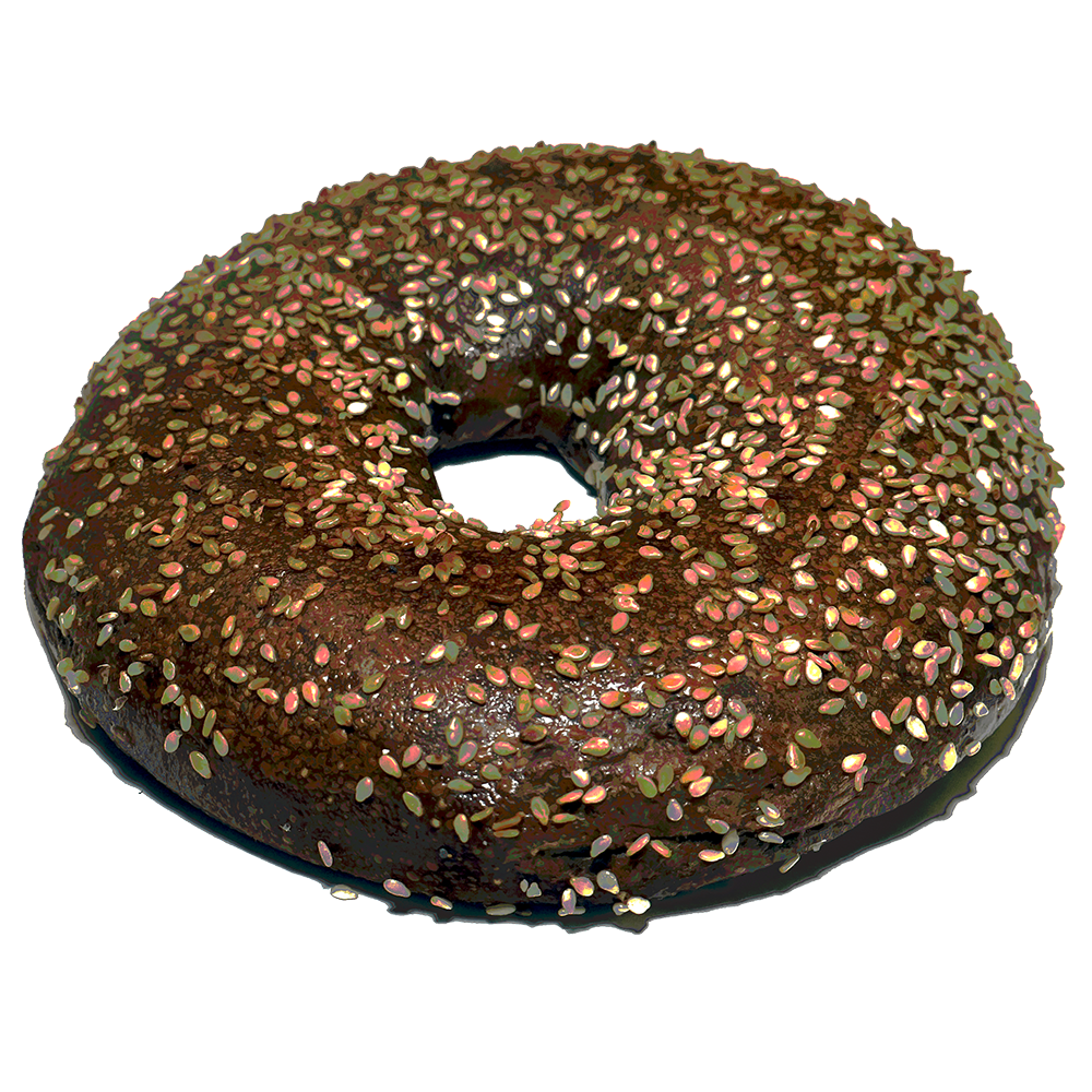 Flat Pumpernickel Bagel